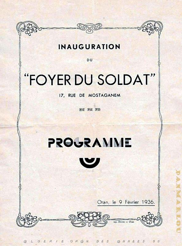 Oran - Inauguration du foyer du Soldat - 1936 - 01.jpg